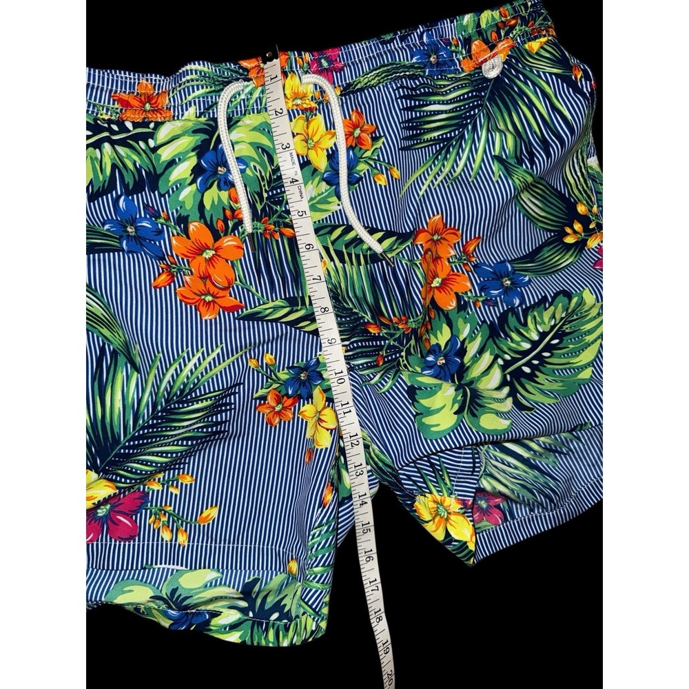 Polo Ralph Lauren Mens Size‎ Large Floral Hawaiian Print Swim Trunks Traveler - Picture 8 of 10